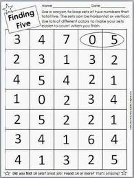 Freebie For Sums Of Five Math School First Grade Math Math Classroom