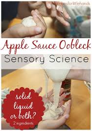 Applesauce Oobleck Recipe Fall Science Activities Preschool Apple Theme Apple Preschool