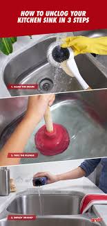 how to unclog your kitchen sink in 3