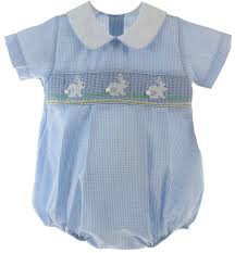 Boys Bunny Bubble From Petit Bebe Perfect For Easter Smocked Baby Clothes Baby Clothes Smocked Baby Dresses