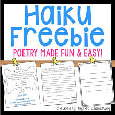 Free Haiku Poems Are Fun And Easy With This Freebie From Inspired Elementary Introduction With Original Sample Poetry Unit Poetry For Kids Poetry Freebie