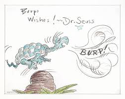 Original Dr Seuss Presentation Drawing Of Yertle The Turtle Seuss Drawings Dr Seuss
