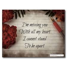 Short I Miss You Poem Flowers Paper And Pen Postcard Zazzle Com Missing You Poems Birthday Message For Husband Thank You For Birthday Wishes