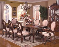 Abbyville 108 Cherry Extendable 9 Pc Dining Table Set At Discount Price Buy Now This Formal Di Formal Dining Room Sets Pedestal Dining Table Dining Room Sets