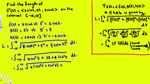 The Arc Length Of A Vector Function Vector Calculus 1 Vector Calculus Calculus Vector
