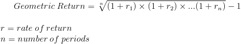 Geometric Mean Return Formula With Calculator