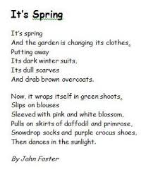 It S Spring By John Foster Identify Examples Of Personification What Is It About The Garden In Sp Personification Poems Spring Poems For Kids Poetry For Kids