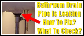 bathroom sink drain pipe is leaking