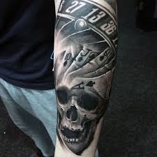 75 Black And White Tattoos For Men Masculine Ink Designs Gambling Tattoo Tattoos For Guys Sleeve Tattoos