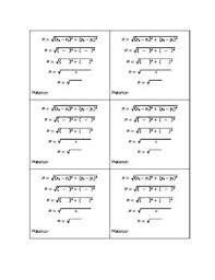 Distance Formula Template Distance Formula Teaching Geometry Math Geometry
