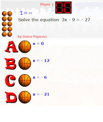 Online Basketball Game Equation Solving Players Get To Take Shots At The Basket If Their Solutions Ar Teaching Math Math Curriculum High School Math Teacher