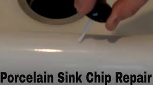 porcelain sink chip repair youtube
