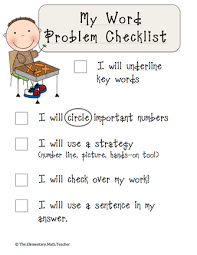 Math Common Core My Math Workshop Word Problem Checklist Math Problem Solving Math Answers Education Elementary Math