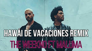 Una de las canciones más emblemáticas del reggaeton del año 2020 es sin duda hawái el día de hoy lanzó un remix especial en colaboración con el canadiense the weeknd. Maluma Hawaii Remix Ft The Weeknd Letra Lyrics No Copyright Music Youtube