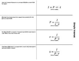 Simple Interest Foldable Simple Interest Simple Interest Foldable Math Interactive Notebook