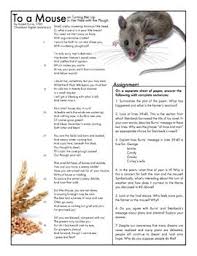 To A Mouse Connect Robert Burns Poem To Steinbeck S Of Mice And Men Robert Burns Of Mice And Men Burns
