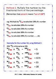 How To Calculate Percentages Two Reliable Methods By Multi Sensory Resources For Learning Teachers Pay Teachers Percentages Math Math Methods Math Formulas