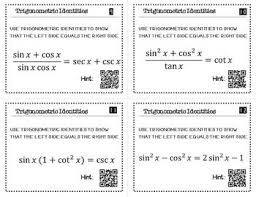 Trig Identities Task Cards Task Cards High School Math Teaching Math