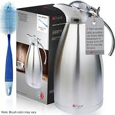 Thermal Coffee Carafe By Pykal 68oz2 Liter Heavyduty Lab Tested 24hr140f Free Cleaning Brush Double Wall Vacuum Insulated Water Sanitation Carafe Vacuums