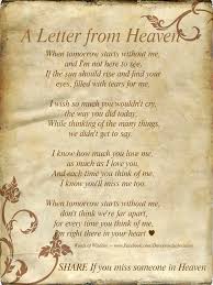 Letter From Heaven Letter From Heaven Inspirational Quotes Words