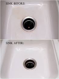 cleaning a porcelain sink without