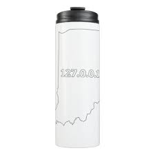 Indiana 127 0 0 1 Home Computer Nerd Ip Address Thermal Tumbler Custom Drinkware Personalized Coffee Mugs Tumbler