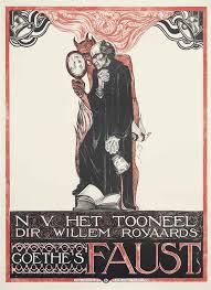 Advertisment For Johann Wolfgang Von Goethe S Play Faust 1808 Richard Nicolaus Roland Holst 1868 1938 Lithograph 1918 Books Covers Goethe