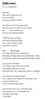 Little Tree By E E Cummings