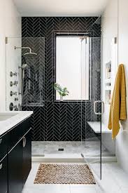 Belmont Bathroom Sarah Montgomery Design Bathroom Design Small Bathroom Interior Design Black Tile Bathrooms