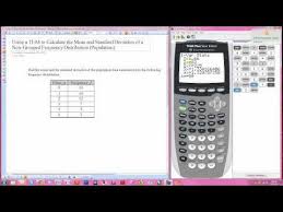 Using A Ti 84 To Calculate The Mean And Standard Deviation Of A Frequency Distribution Basic Algebra Calculator Math Tools