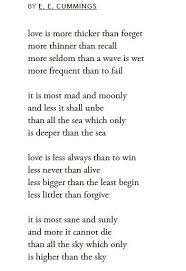 Love Is More Thicker Than Forget By E E Cummings Love Poems Words Poems