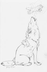 Howling Wolf Tattoo Idea By Chenneoue Howling Wolf Tattoo Anime Wolf Drawing Animal Sketches