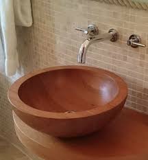 helio basin teak wood vessel sink