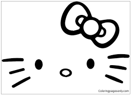 Decide how many copies of the image you want. Hello Kitty Face Bow Tie Coloring Pages Cartoons Coloring Pages Free Printable Coloring Pages Online