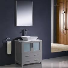 30 inch gray modern bathroom vanity