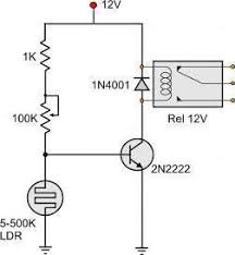 Light Dark Activated Relay Light In The Dark Electronic Schematics Electronic Circuit Design