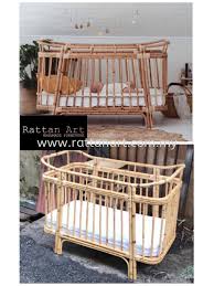 Custom Made Rattan Baby Bed Baby Cot Kuala Lumpur Kl Malaysia Selangor Melaka Johor Muar Baby Girl Nursery Room Natural Baby Nursery Girl Nursery Room