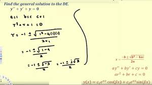 Linear Second Order Homogeneous Differential Equations Complex Roots Differential Equations Equations Education