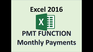 Excel 2016 Pmt Function How To Calculate Monthly Payments Payment Formula Formulas Functions Youtube