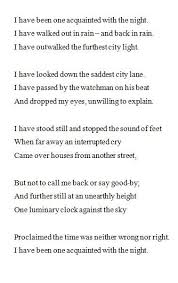 Acquainted With The Night By Robert Frost He Is My Favorite Poet Literary Quotes Best Poems Poetry Poem