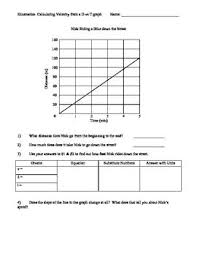 Graphing Calculating Velocity From A Distance Vs Time Graph Graphing Distance Time Graphs Worksheets