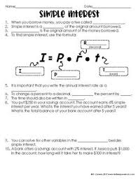 Simple Interest Notes By To The Square Inch Kate Bing Coners Teachers Pay Teachers Simple Interest Simple Interest Math Consumer Math