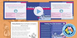 Free Peeking Past The Curtains Ks2 Christmas Poem Pack Twinkl