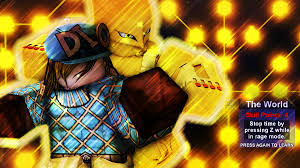 The items you receive have a different color to the originals and have different names. Star Code Infernasu On Twitter Your Bizarre Adventure X The World Alternative Universe Https T Co Leyhbdocwe