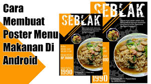 Gunakan ratusan desain poster dengan layout keren dan profesional. Cara Membuat Poster Menu Makanan Di Android Seblak Pojok How To Make Food Poster On Android Youtube