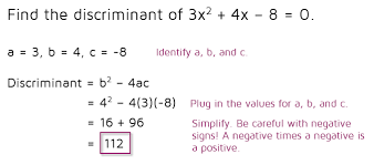 The Discriminant Quadratics Quadratic Formula Quadratic Equation