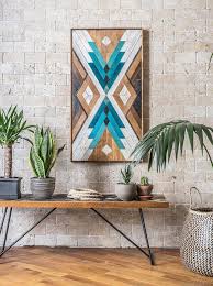 Here We Are With The Last One From Des Palettos Home This One Of A Kind It S Ha Des Ha Home Wood Wall Art Diy Reclaimed Wood Wall Art Geometric Decor