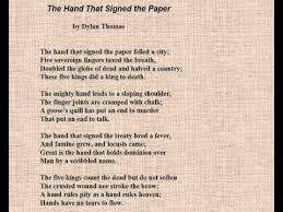 Richard Burton Reads The Hand That Signed The Paper A Poem By Dylan Thomas Dylan Thomas Poems Dylan Thomas Poems
