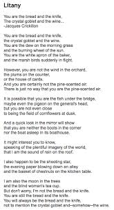 Litany By Billy Collins Billy Collins Poetry Month Poetry
