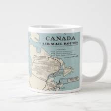 Map Of Canada Canada Air Mail Routes Giant Coffee Mug Zazzle Com Coffee Mugs Large Coffee Mugs Mugs